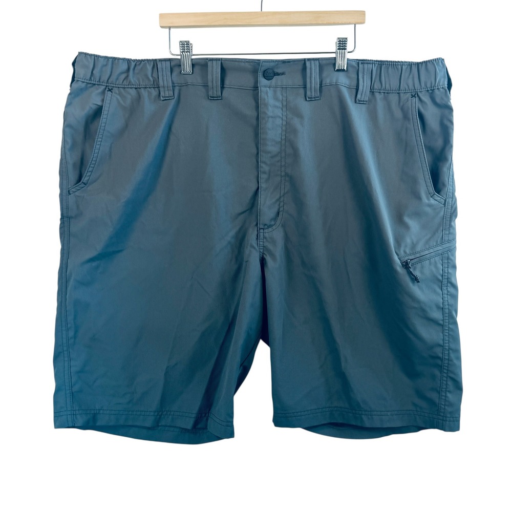 Wrangler ATG Outdoor Hiking Shorts Gray Tech Fabric‎ Utility Zip Pocket 46 Norm